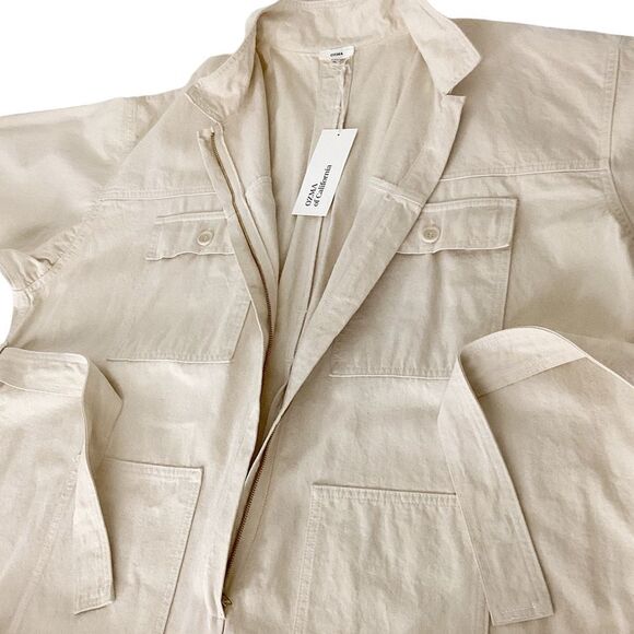 OZMA NWT Size XL Keaton Jumpsuit in Twill Putty Cream Cotton Pantsuit Playsuit - Picture 8 of 12